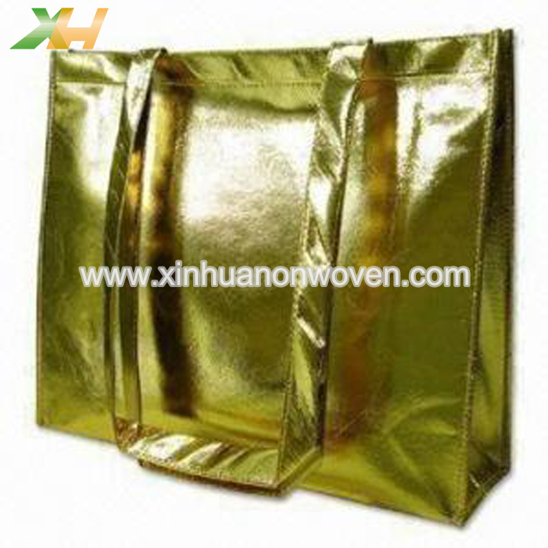 Metallic non-woven bags